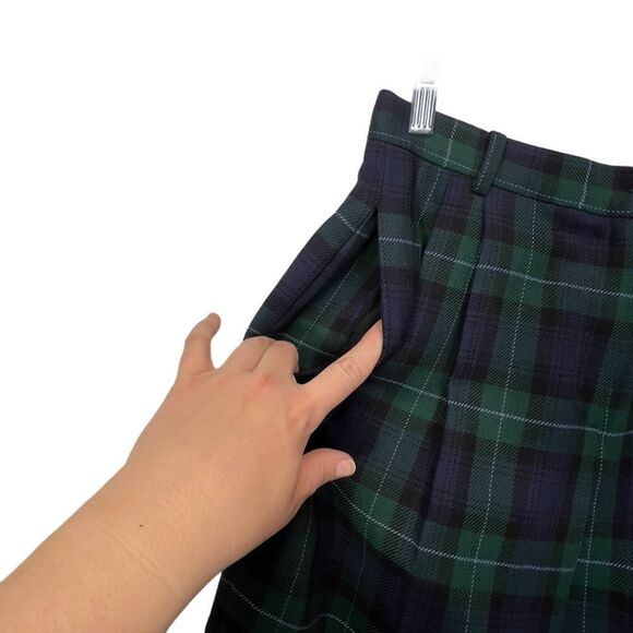 100% Wool high waist  Liz claiborne Plaid lined Academia trousers size 4 - Picture 8 of 16